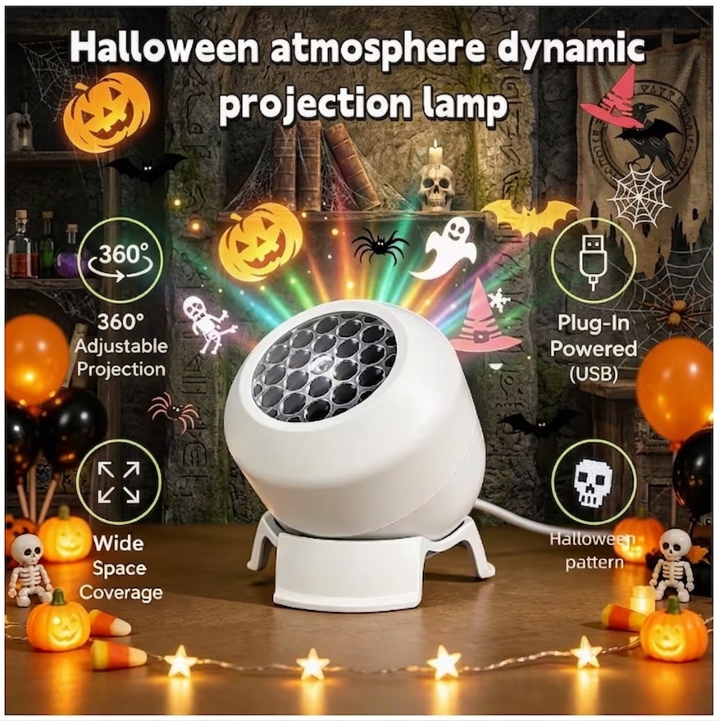Halloween Pattern Dynamic Projection Light